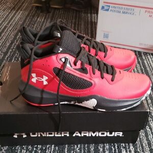 Under Armour Red and Black Athletic Shoes with Cushioned Sole